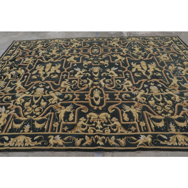 Handwoven in wool, this 9x12 contemporary rug is inspired by antique Tudor rugs and tapestries—-a new release from Rug &...