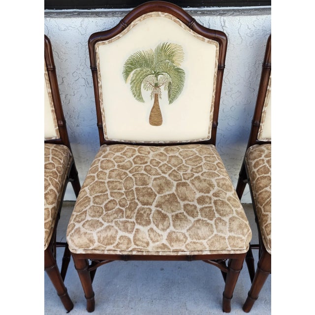 Vintage Chinese Chippendale Dining Chairs Bamboo Set of 8 For Sale - Image 10 of 18