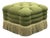 Bespoke Green Tufted Ottoman + Casters For Sale