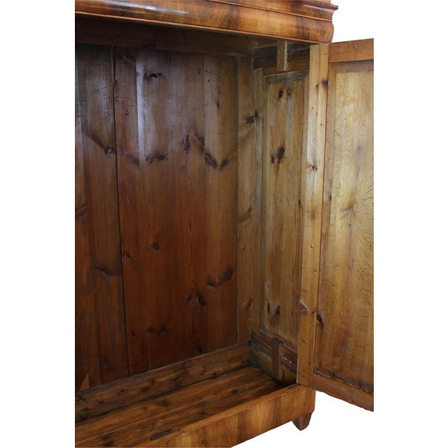 Wood Antique Biedermeier Walnut Wardrobe For Sale - Image 7 of 8