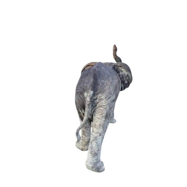 Life-Size Bronze Elephant Sculpture, 1990 For Sale - Image 3 of 6