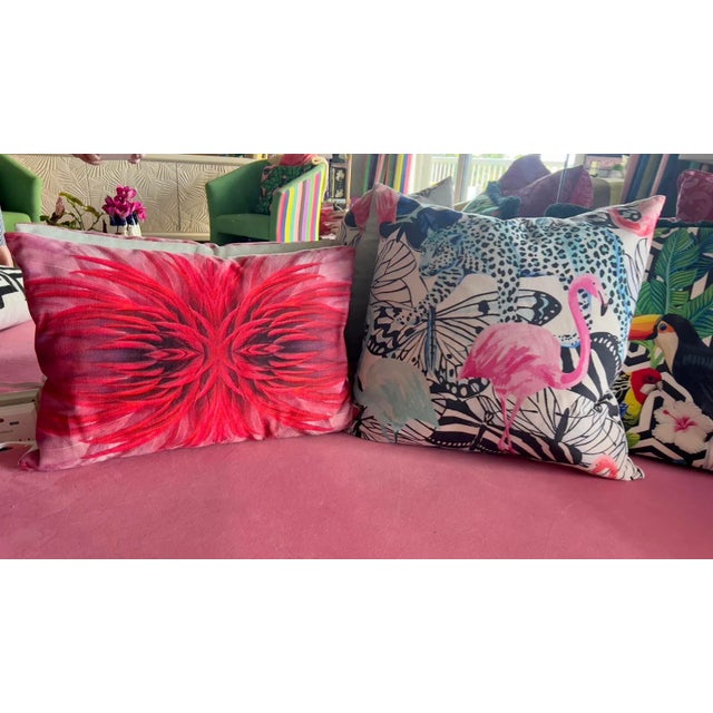 Contemporary It’s a Jungle Out There Tropical Animal Pillow Cover For Sale - Image 4 of 12