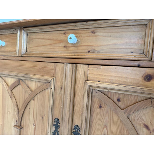 Rustic Corner Sideboard in Softwood For Sale - Image 10 of 11