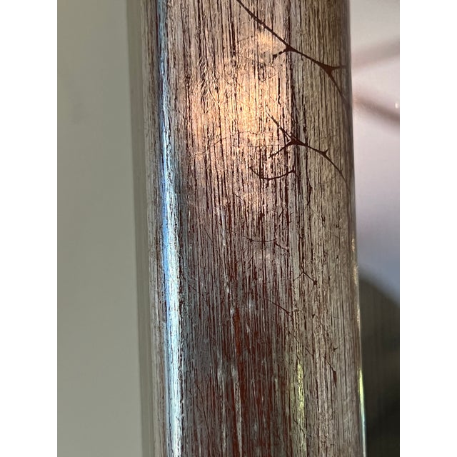 Wood Late 20th Century Arched Silver Gilded Mirror For Sale - Image 7 of 12