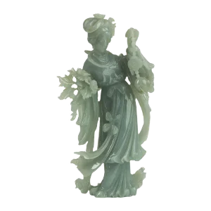 Vintage Chinese Jadeite Carving of a Standing Lady