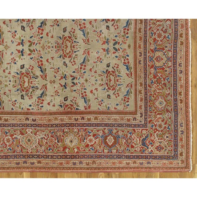 19th Century Antique Persian Sultanabad Carpet For Sale - Image 5 of 5