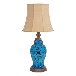 Large Middle Eastern Ceramic Table Lamp, 1950s For Sale