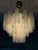 White Swirled Marbled Murano Glass Tronchi Chandeliers, Set of 2 For Sale - Image 9 of 12