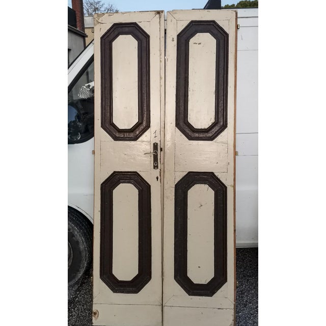 Internal Door with Painted Hexagonal Tiles For Sale - Image 3 of 3