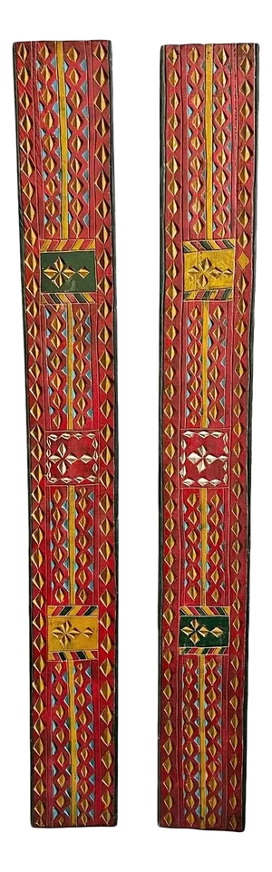 Pair of Vintage Amhara Painted Panels