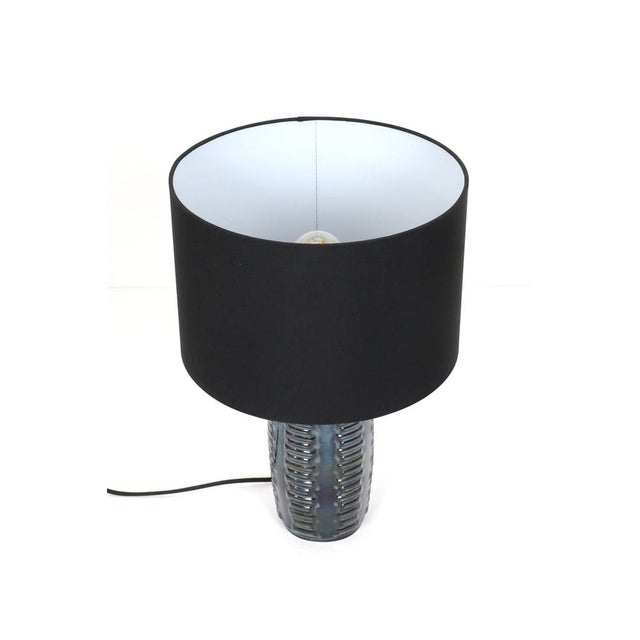 Einar Johansen Large Danish Blue Series Table Lamp in Ceramic by Einar Johansen for Søholm, 1970s For Sale - Image 4 of 13