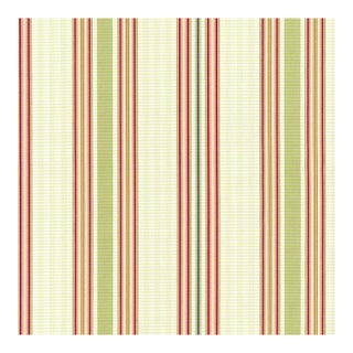 Sample - Schumacher Biella Silk Stripe Fabric in Berry For Sale