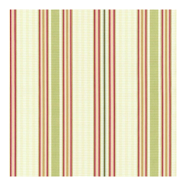 Sample - Schumacher Biella Silk Stripe Fabric in Berry For Sale