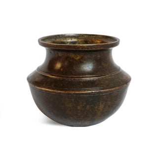 Small Vintage Bronze Nepal Ritual Vase For Sale