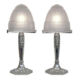 French Art Deco Table Lamp by Muller Freres 1930s France - A Pair For Sale