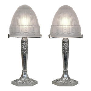 French Art Deco Table Lamp by Muller Freres 1930s France - A Pair