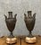 Napoleon III Vases or Cassolettes in Spelter and Siena Marble, Set of 2 For Sale - Image 5 of 6