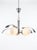Mid-Century Modern Mid-Century Modern Chrome and Opaline Glass 5-Light Chandelier, 1970s For Sale - Image 3 of 3