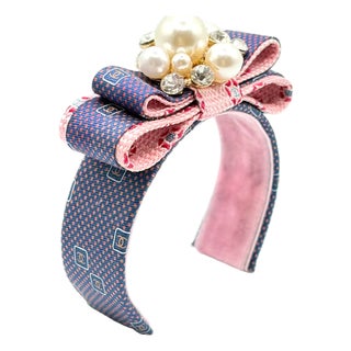 Chanel CC Grenadine Vintage Silk Necktie Cuff Bracelet For Sale