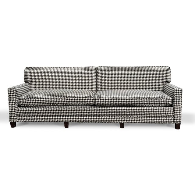 Mid-Century Modern 1950s Sofa with Houndstooth Upholstery For Sale - Image 3 of 10