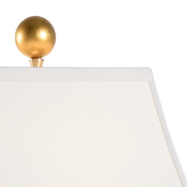 Transitional Chelsea House Pyramid Lamp in Green For Sale - Image 3 of 5