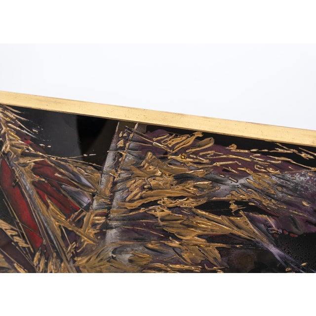 Antonie Jankovcová, Fired Enamel Painting with Precious Metals on Glass, Postmodern, Czech, 1980s For Sale - Image 12 of 13