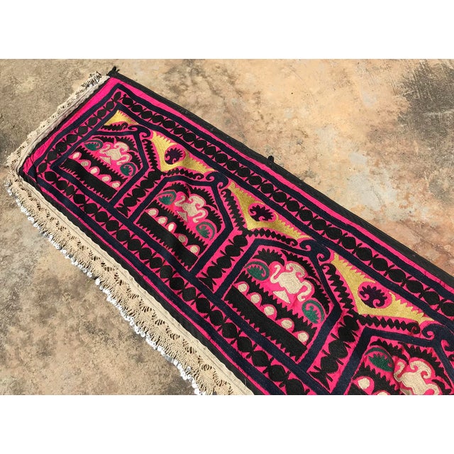 Long Vintage Table Runner For Sale In Los Angeles - Image 6 of 8