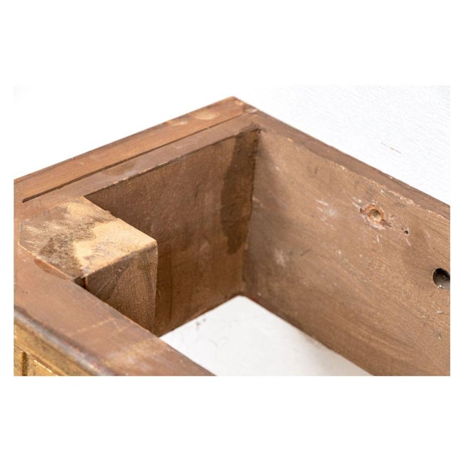 Wood Neoclassical Giltwood Console With Marble Top and Greek Key Detail For Sale - Image 7 of 7