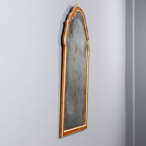 Wood Mirror with Wavy Walnut Frame For Sale - Image 7 of 9