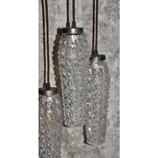 1960s Cascading Ceiling Lamp with 3 Shades, 1960s For Sale - Image 5 of 16