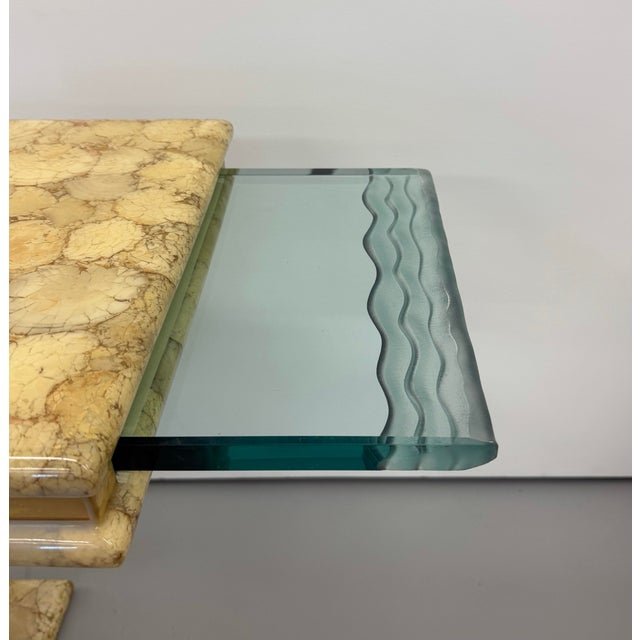 Vintage Lacquered Smoke Dyed Console For Sale In West Palm - Image 6 of 8