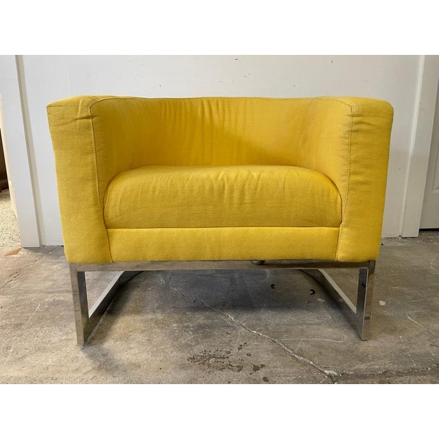 Mid-Century Modern Pair of Milo Baughman Style Club Chairs For Sale - Image 3 of 7