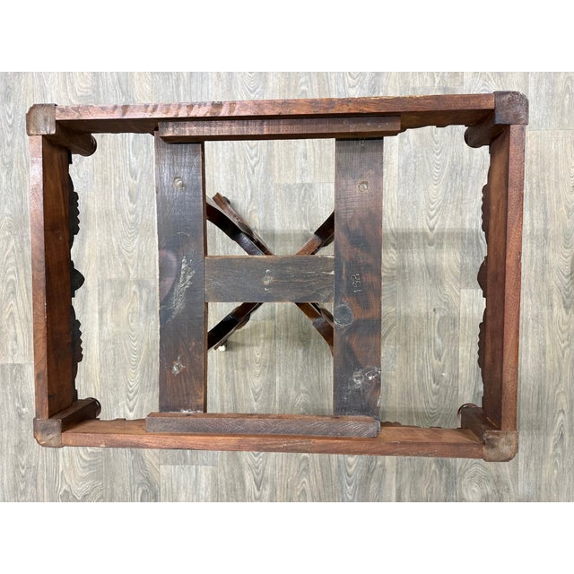 Antique Victorian Eastlake Marble Top Walnut Parlor Table For Sale - Image 14 of 14