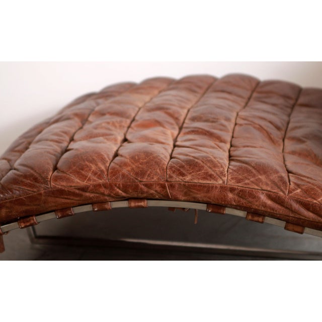 Restoration Hardware Oviedo Double Chaise Lounge in Brown Leather