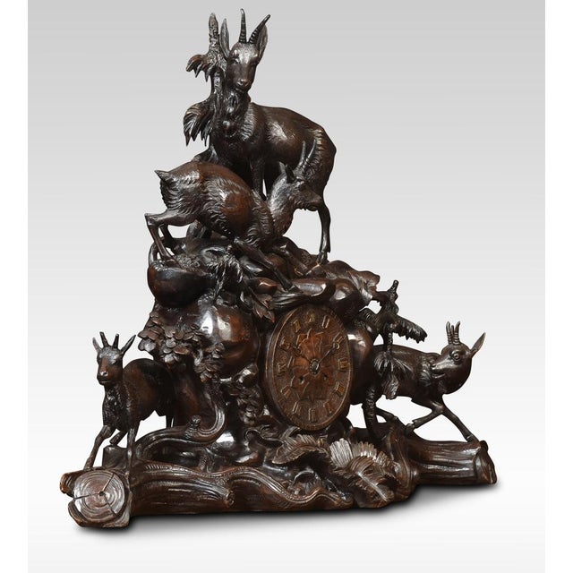 Black Forest Mantel Clock Set, Set of 3 For Sale - Image 12 of 17