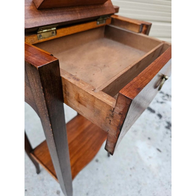 Antique Early 19th Century Louis XVI French Marquetry Ladies Game, Desk, Dressing Table For Sale - Image 11 of 12