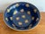 1990s Porcelain Gold and Navy Blue Bee Bowl For Sale - Image 4 of 6