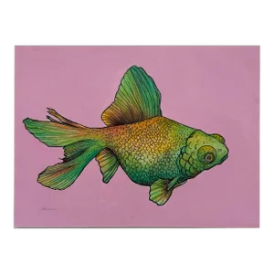 Green Fish Original Art by Tara Connelly