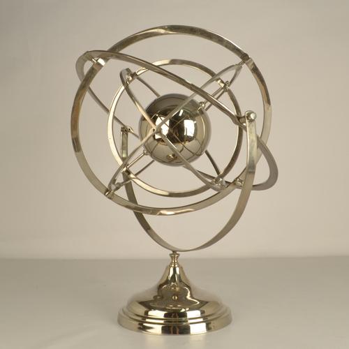 Gold Education Model Sculpture in Chrome, 1980s For Sale - Image 8 of 9