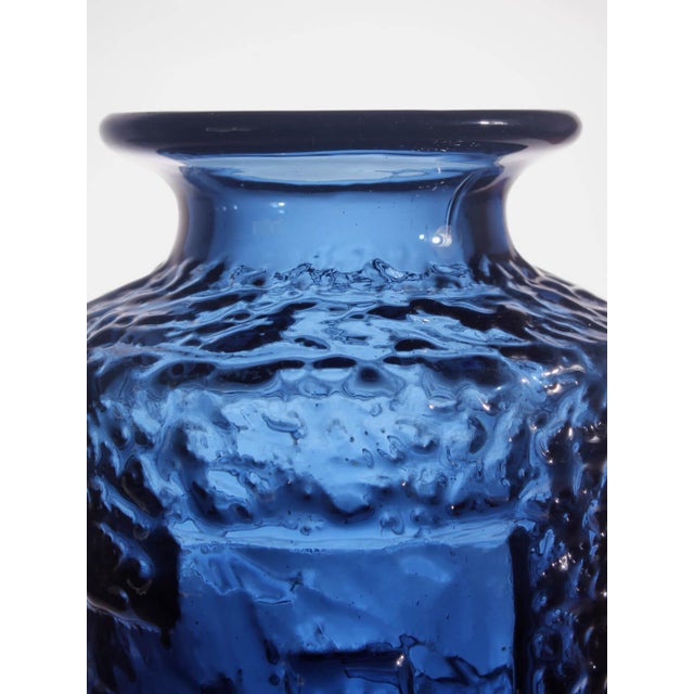 Dark Cobalt Glass Vase by Göte Augustsson for Ruda Glasbruk, 1960s, in Flawless conditions. Designed 1960 to 1969 This...