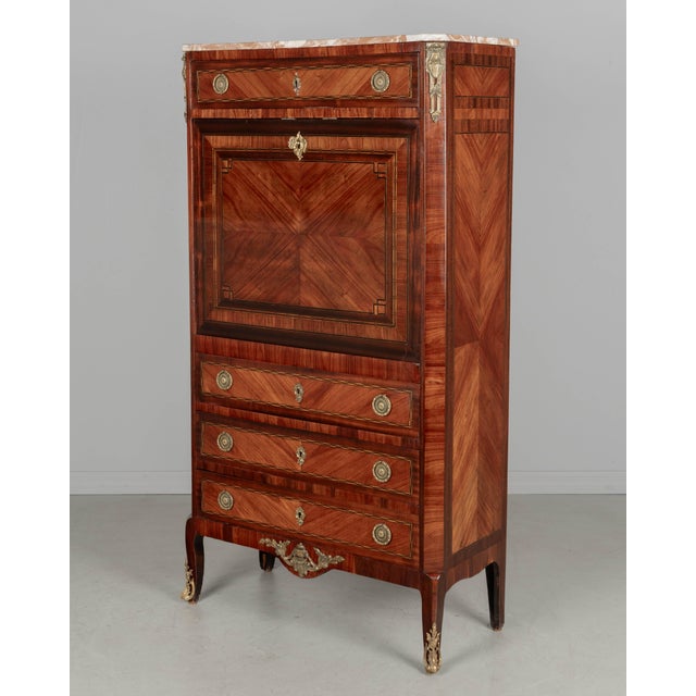 French 19th Century Louis XVI Style Secretaire a Abattant For Sale - Image 3 of 15