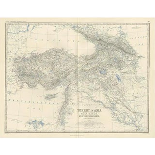 Antique Map of Turkey in Asia by A. K. Johnston, 1865 For Sale