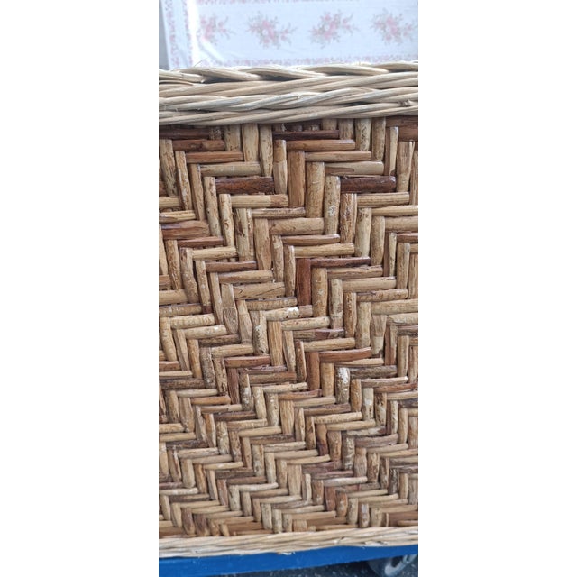 Animal Skin Woven Wick Chest, 1970s For Sale - Image 7 of 15