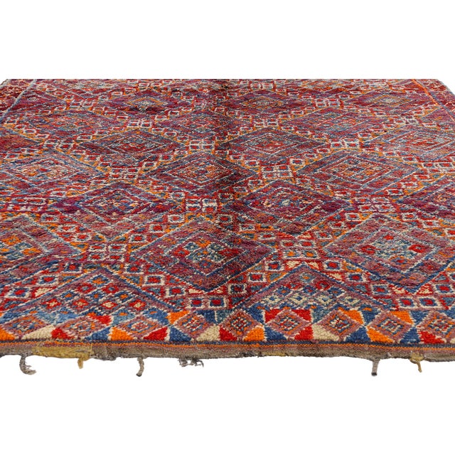 Berber Tribes of Morocco Vintage Beni M'Guild Moroccan Rug, 06'01 X 11'06 For Sale - Image 4 of 10