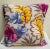 Textile 1990s Tropical Mid-Century Style Barkcloth Pillow with Down Insert For Sale - Image 7 of 7
