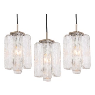 Murano Glass Granada Pendant Light by Kalmar, Austria, 1970s For Sale