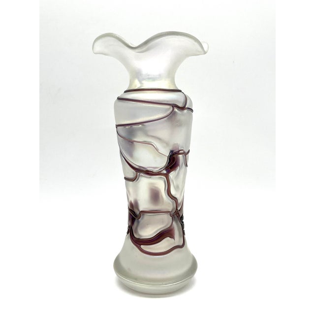 Art Deco Iridescent Vase by Freiherr Von Poschinger, Germany, 1920s For Sale - Image 4 of 15