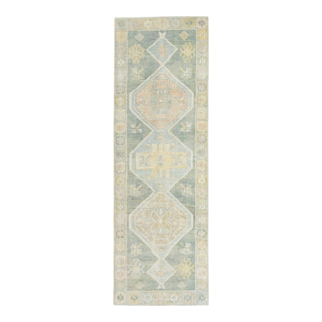 Turkish Oushak Rug 2'8" x 8'4" #18005 For Sale