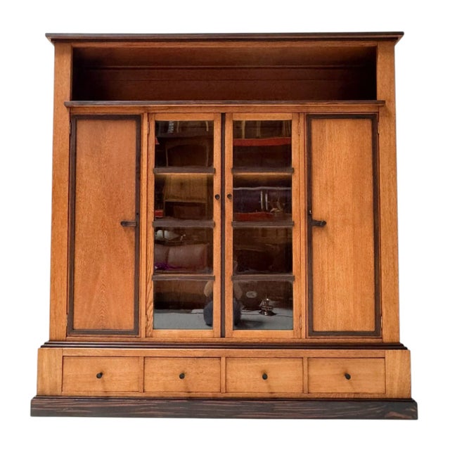 Vintage Art Deco Four-Door Bookcase, 1920s For Sale - Image 4 of 15