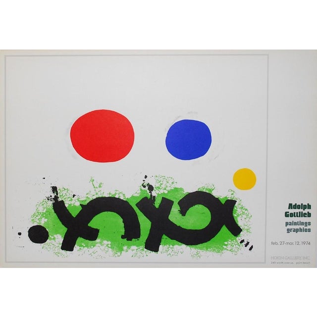 “Abstract Primary” is a vibrant color lithograph by Adolph Gottlieb, created in 1974, exemplifying his late Abstract...